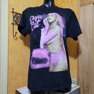 Doja Cat Shirt Short Sleeve Crew Neck Concert Shirt Band Tee Black L